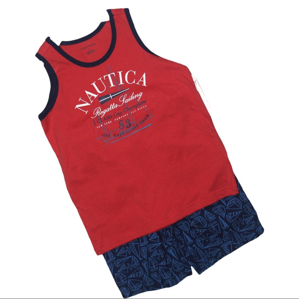 Boys Nautica 2 Piece Set Shorts/Tank NWT Sz 4